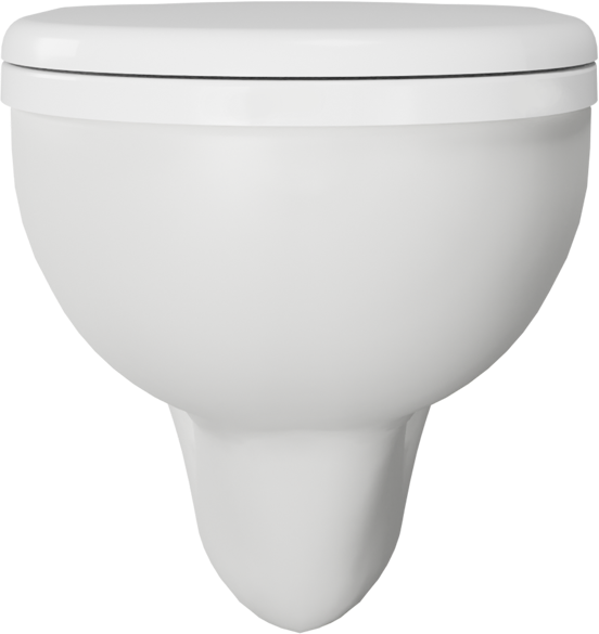 Linie Enzo Hänge WC: Weiß matt, offener Spülrand, inkl. Luxus WC Sitz