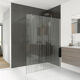 Balmani Modular douche à l'italienne 100 x 200 cm verre mikado profil inox brossé