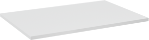 Linie Lado tablette simple marbre composite blanc mat 70 x 46 cm