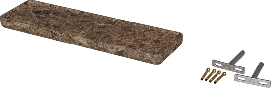 Balmani Tray étagère murale Marbre Dark Emperador 40 x 12 cm