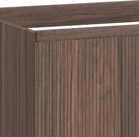 Balmani Fila zwevende wastafelonderkast 135 x 55 cm asymmetrisch rechts fineer notelaar 4 lades