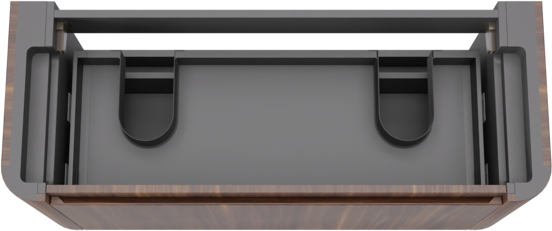 Storke Soft zwevende wastafelonderkast 120 x 46 cm Notenhout 2 lades