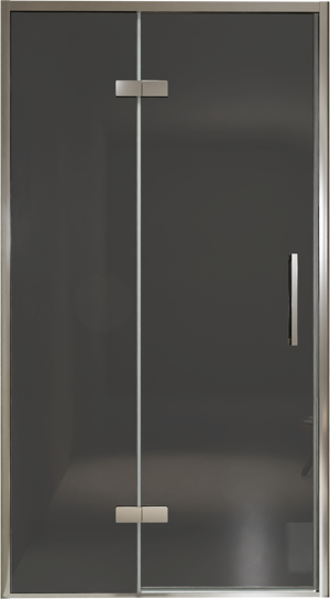 Balmani Senses Design porte pivotante à gauche 120 cm x 210 cm verre fumé, Profil chrome
