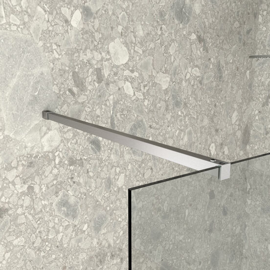 Balmani Modular douche à l'italienne 110 x 200 cm verre transparent profil inox brossé