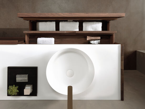 Balmani Jezi waskom matte Solid Surface rond Ø 37,5 cm