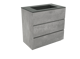 Storke Edge stehendes Badmöbel-Set, 85 x 52 cm, Beton dunkelgrau, mit Scuro Einzelwaschtisch in mattem Quarz