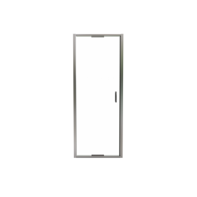 Luca Varess Vidor In porte pivotante 80 cm x 190 cm verre transparent chrome profil brillant