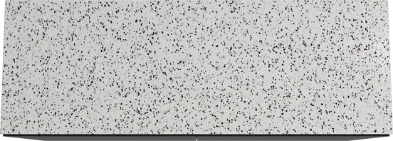 Storke Edge meuble salle de bains à poser 150 x 52 cm noir mat avec Tavola tablette simple ou double en blanc/noir mat terrazzo
