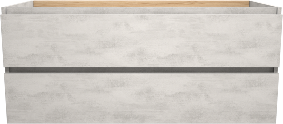Balmani Lucida meuble sous-lavabo suspendu 120 x 55 cm béton gris argent 2 tiroirs