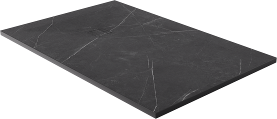 Luca Varess Suite Duschwanne 140 x 90 cm Marmorkomposit Marble Dark 