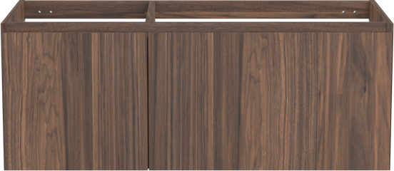 Balmani Idra zwevende wastafelonderkast 120 x 55 cm asymmetrisch rechts fineer notelaar 4 lades