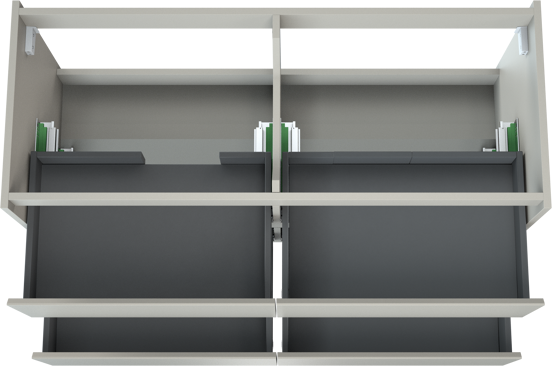 Storke Seda meuble sous-vasque suspendu 130 x 52 cm blanc mat 4 tiroirs