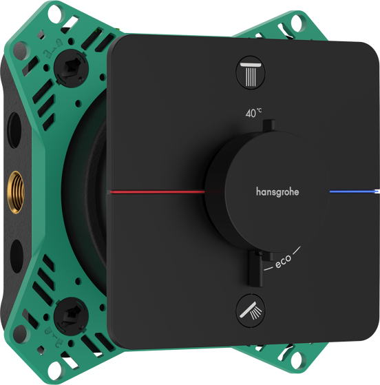 Hansgrohe Showerselect Comfort Q thermostat encastrable 2 sorties noir mat