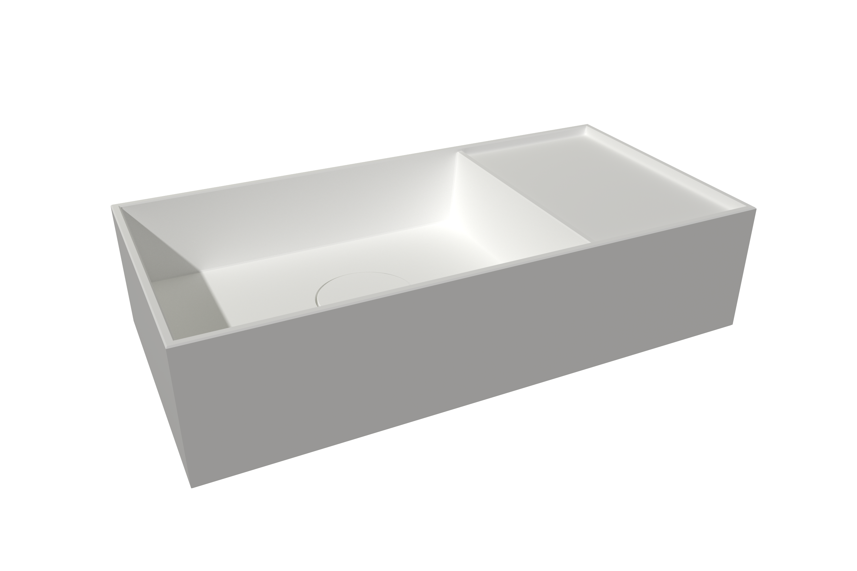 Balmani Loop fonteintje 42 x 21 cm matte Solid Surface