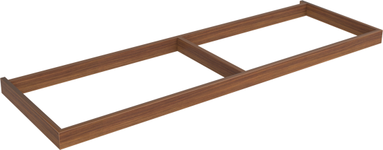 Balmani Lucida sokkel voor wastafelonderkast Amerikaans notenhout 150 x 55 cm