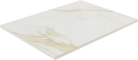 Balmani Impress receveur de douche 120 x 90 cm composite aspect marbre blanc structure rock