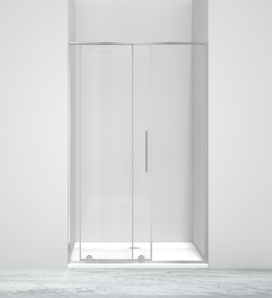 Luca Varess Morano douche schuifdeur 120 x 190 cm helder glas glanzend chroom profiel