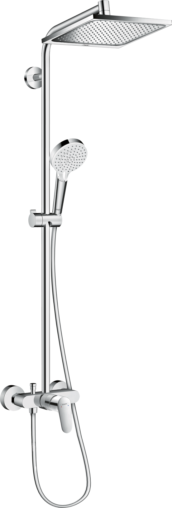 Hansgrohe Crometta E240 colonne de douche de pluie mitigeur chrome brillant