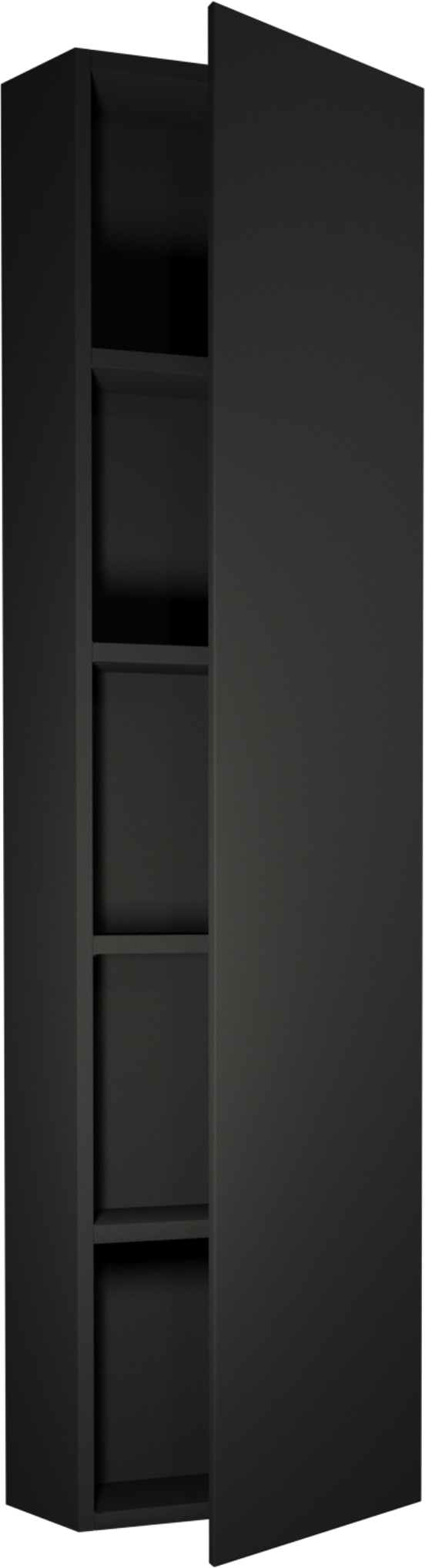 Balmani Mitra Elements/Idra Badhochschrank: Hängend, Schwarz matt, 42 x 20 x 150 cm