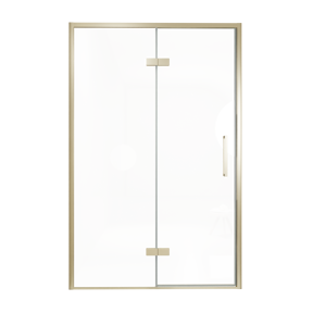 Balmani Senses Design douche draaideur links 140 cm x 210 cm Helder glas, Brushed Champagne Gold profielen