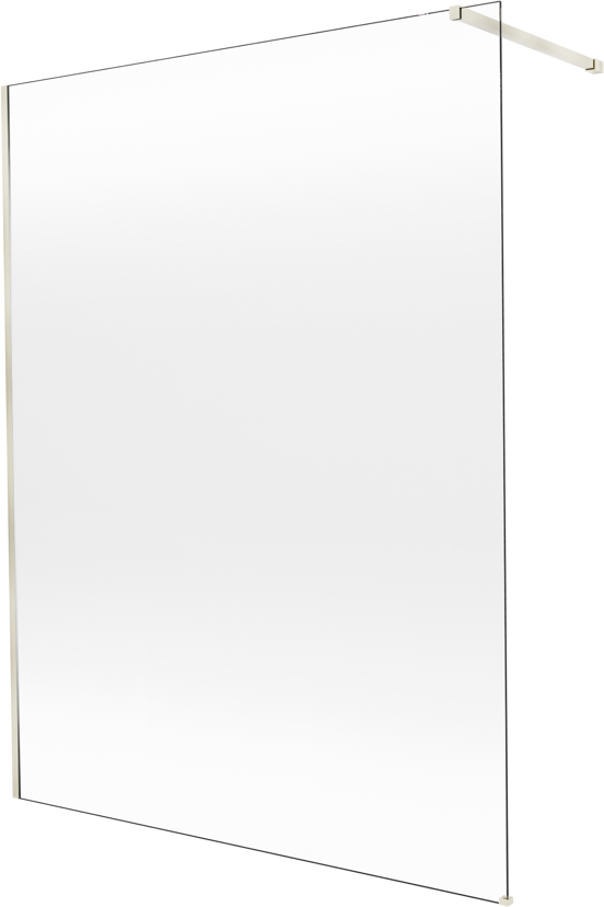 Balmani Modular inloopdouche: 160 x 200 cm, Permafrost met coating, Brushed Champagne Gold profielen