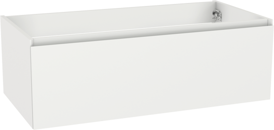 Storke Edge hängender Waschbeckenunterschrank: 105 x 52 cm, Weiß matt, 1 Schublade