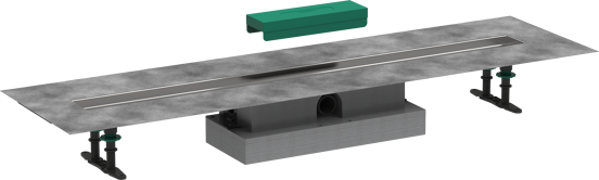 Hansgrohe uBox Flat installatieset voor douchegoten 100cm voor Raindrain Match of Rock