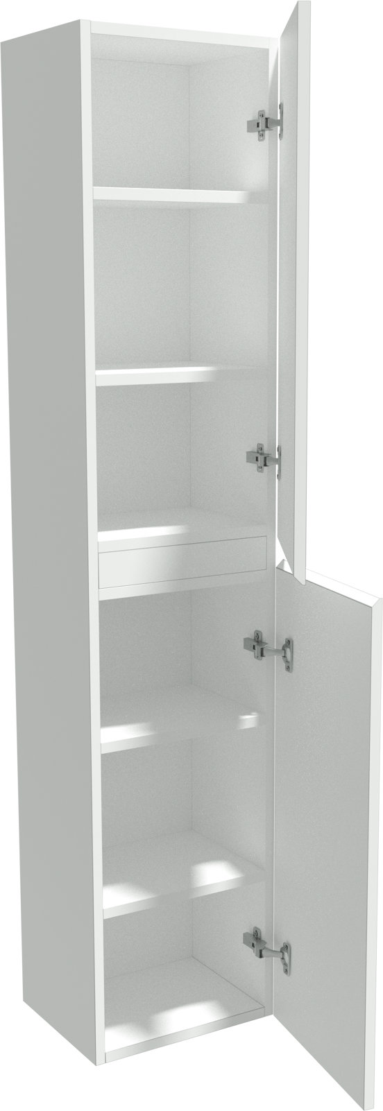 Storke Delta zwevende badkamerkast mat wit 35 x 30 x 165 cm