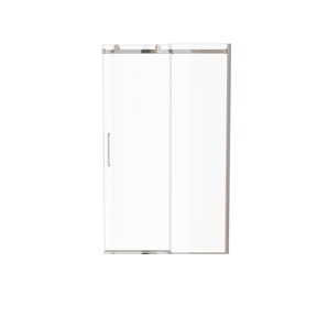 Luca Varess Boltano porte coulissante 120 cm x 200 cm verre transparent chrome profil