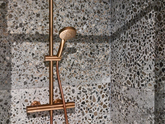 Blaufoss Round 300 regendoucheset Brushed Rosegold