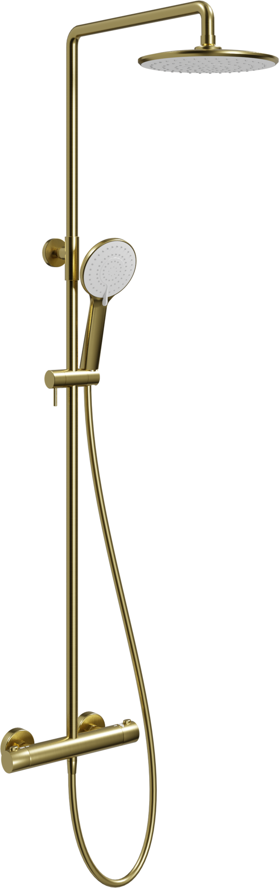 Linie Neptunus colonne de douche de pluie robinet thermostatique brushed gold
