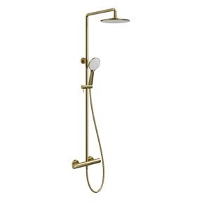 Linie Neptunus colonne de douche de pluie robinet thermostatique brushed gold