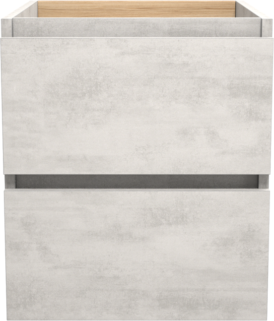 Balmani Lucida zwevende wastafelonderkast 45 x 55 cm beton zilvergrijs 2 lades
