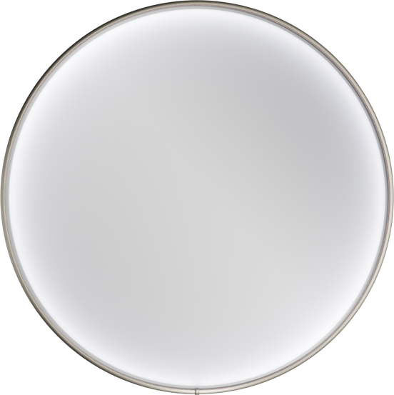 Balmani Secret miroir rond Brushed Gunmetal lumineux et anti-buée Ø 80 cm