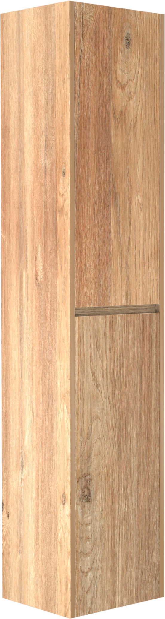 Storke Seda Badhochschrank: Hängend, Eiche rustikal, 40 x 35 x 170 cm