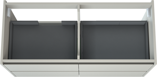 Storke Seda zwevend wastafelonderkast 120 x 52 cm mat wit 4 lades