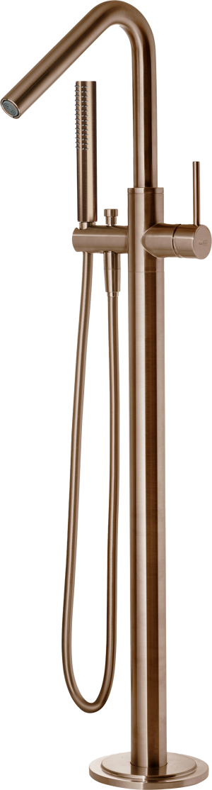 Blaufoss Round Move vrijstaande badkraan Brushed Rosegold