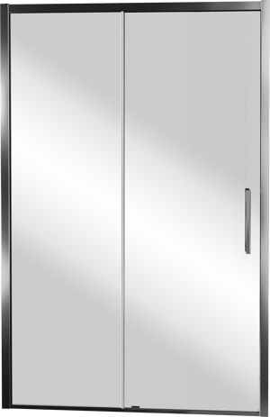 Balmani Senses Design douche schuifdeur links 140 cm x 210 cm Reflex spiegelglas, Chroom profielen