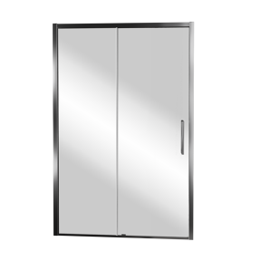 Balmani Senses Design porte coulissante à gauche 120 cm x 210 cm verre Miroir Reflex, Profil chrome