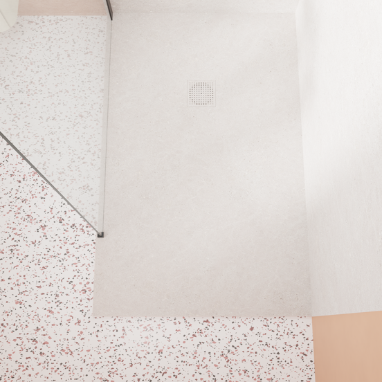 Luca Varess Suite Duschwanne 140 x 90 cm Marmorkomposit Dizzy Pearl 