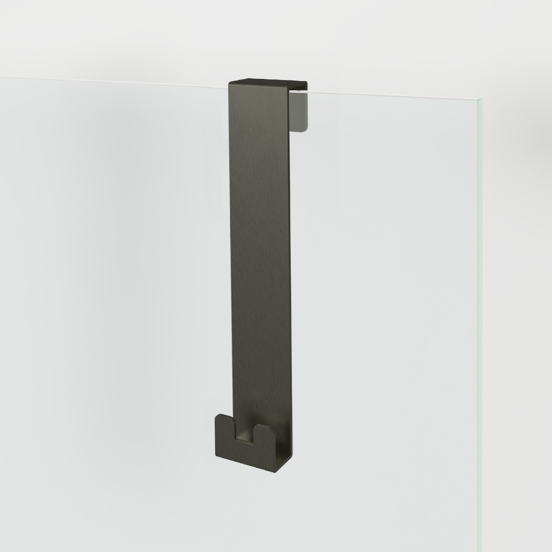 Blaufoss Gulio douchehouder met dubbele haak Brushed Gunmetal
