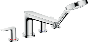 Hansgrohe Talis robinet baignoire sur gorge 4 trous avec douchette chrome brillant