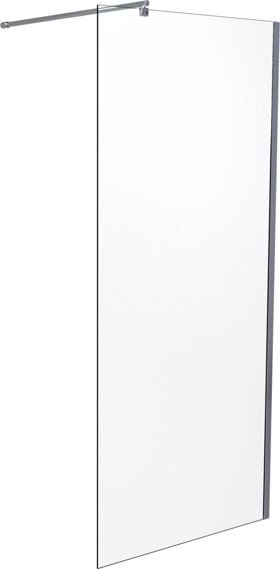 SanyOne Walk-In Dusche: 85 x 195 cm, Klarglas, Chrom Profil, glänzend
