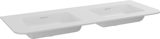 Storke Mata Soft Doppelwaschtisch matte solid surface 120 x 46 cm