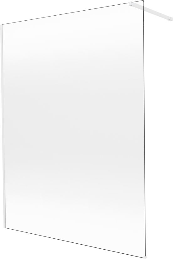 Balmani Modular inloopdouche: 160 x 200 cm, Permafrost met coating, Mat witte profielen