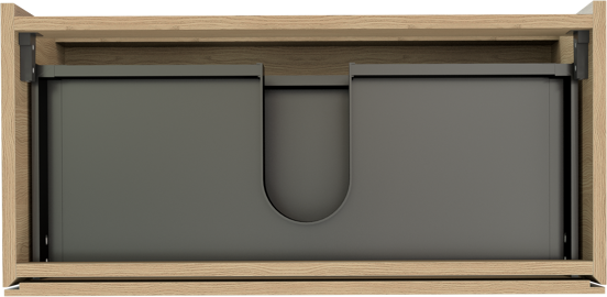 Storke Edge zwevende wastafelonderkast 80 x 40 cm naturel eiken 2 lades