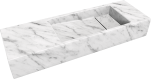 Balmani Mood fonteintje 65 x 20 cm Carrara marmer