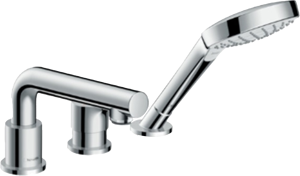 Hansgrohe Talis S robinet baignoire sur gorge 3 trous avec douchette chrome brillant