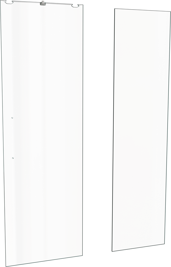 Balmani Senses Design Dusche Schiebetür umkehrbar 120 cm x 210 cm Klarglas