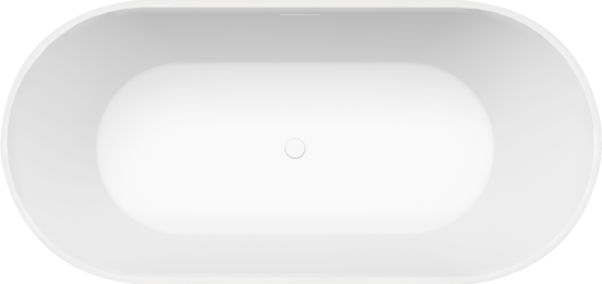 Balmani Nomina baignoire îlot ovale 169 x 80 cm Solid Surface blanc mat